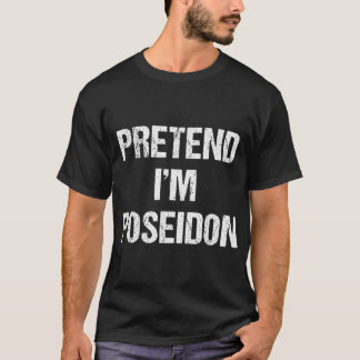 Camiseta Finja Im Poseidon Costume Grego Deus Halloween P