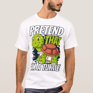 Camiseta Finja Que Eu Sou Um Amante de Tartaruga Tigre-d'ág