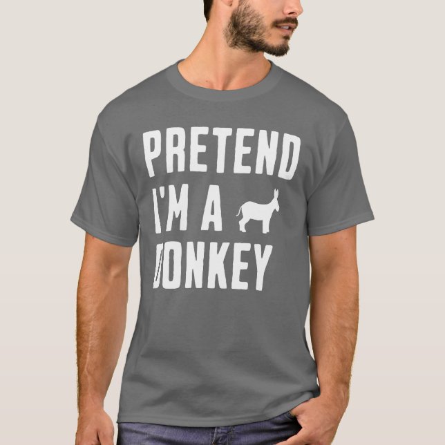 Camiseta Finja que sou um burro (Frente)