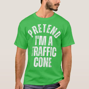 Camiseta Finja que sou um cone de trânsito Vintage preguiço