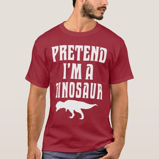 Camiseta Finja que sou um dinossauro (Frente)