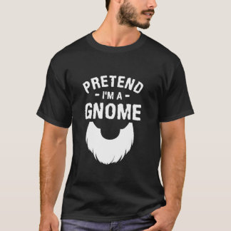 Camiseta Finja que sou um gnomo fantasia engraçada de Hallo