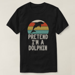 Camiseta Finja que sou um golfinho Fácil, Fácil Fodona de