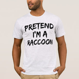 Camiseta Finja que sou um guaxinim engraçado de Halloween