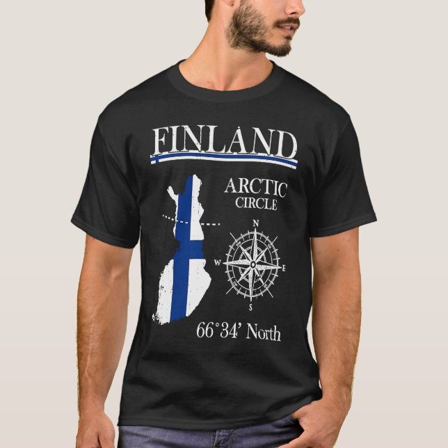 Camiseta Finland Arctic Circle  Adventure  Suomi Finnish Fl (Frente)