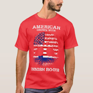 Camiseta Finlandês americano EUA Finlândia