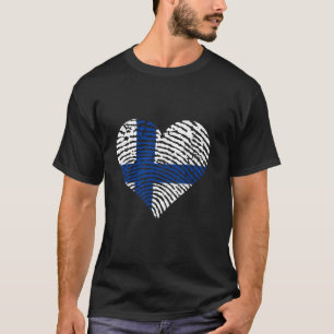 Camiseta Finlandês Patriótico Finlândia Coração Raízes Finl
