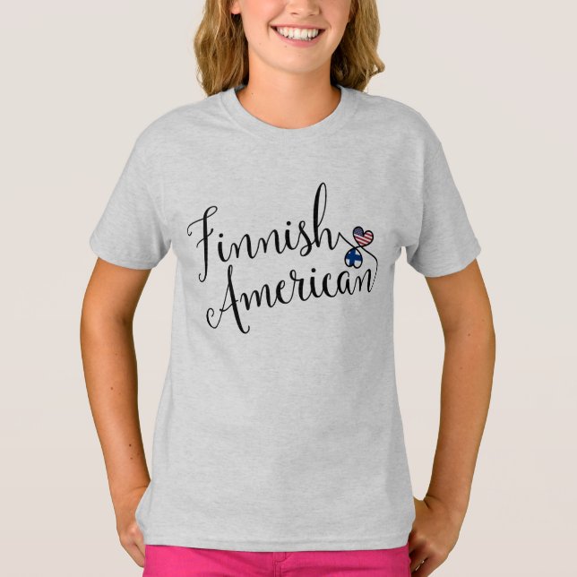 Camiseta finlandesa dos corações de Entwinted do (Frente)