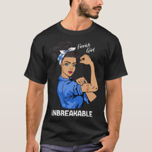 Camiseta Finlandesa Rapariga Indecisa Patrimônio Finlandês