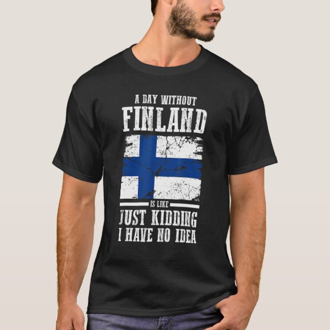 Camiseta Finlândia Bandeira (Frente)