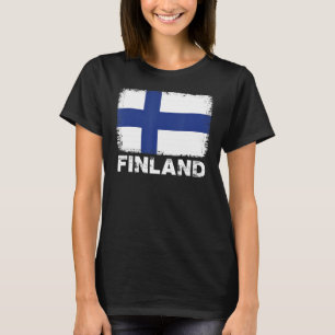 Camiseta Finlandia Bandeira Apoio a Pessoas Finlandesas
