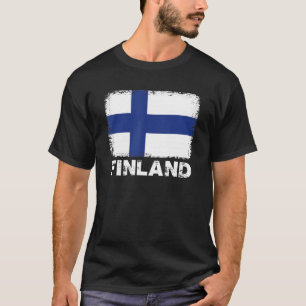 Camiseta Finlandia Bandeira Apoio a Pessoas Finlandesas