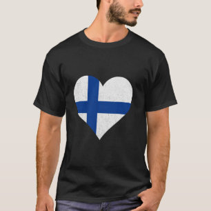 Camiseta Finlândia Coração Orgulho Finlandês Raízes Finland