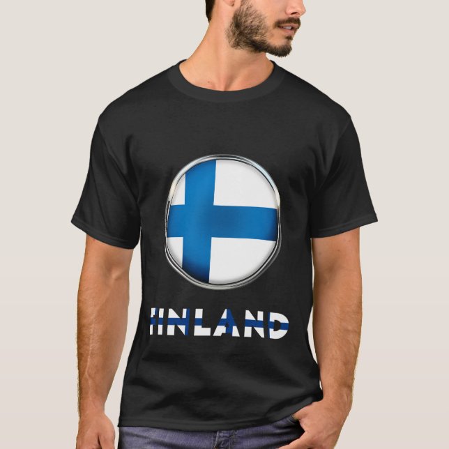 Camiseta FINLÂNDIA especial Preto (Frente)
