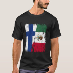 Camiseta Finlândia México Bandeira Meia Herança Finlandesa