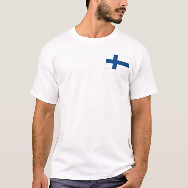Camiseta Finlandia SISU + T-shirt branco superior da (Frente)