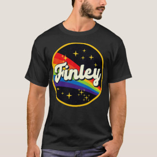 Camiseta Finley Rainbow No Estilo De Vintagem Espacial