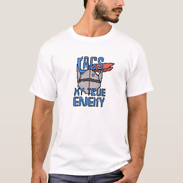 Camiseta Finn the Pixel Knight – “Lags, My True Enemy” (Frente)