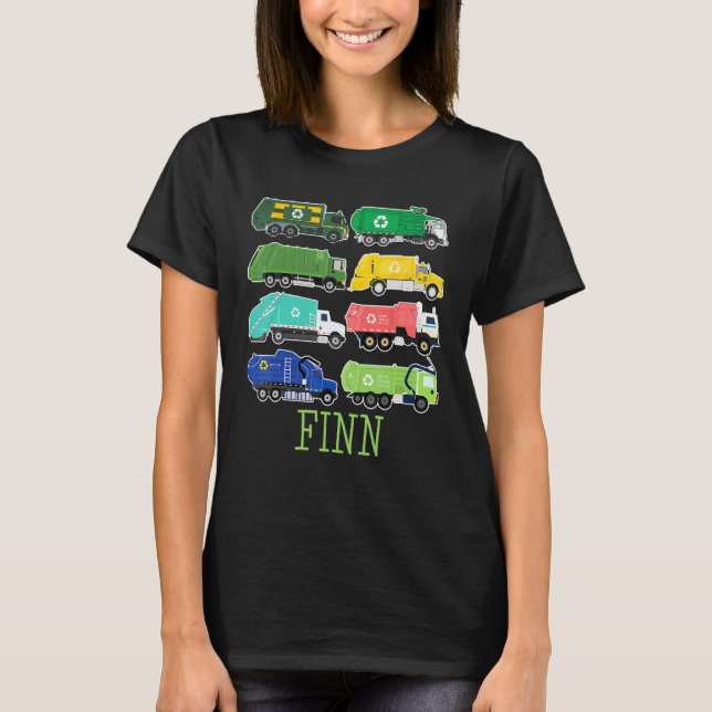 Camiseta Finn Trash Truck For Kids Collector Ecologist Garb (Frente)