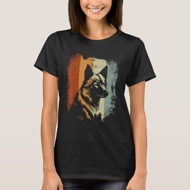 Camiseta Finnish Spitz Dog Retro Design (Frente)