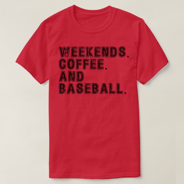 Camiseta Fins de semana Café e Baseball 5 (Frente do Design)
