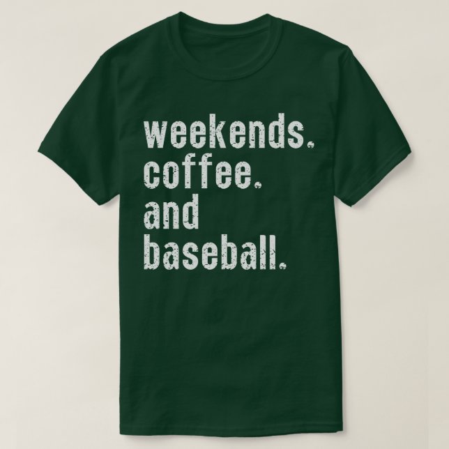 Camiseta Fins de semana Café e Baseball 6 (Frente do Design)