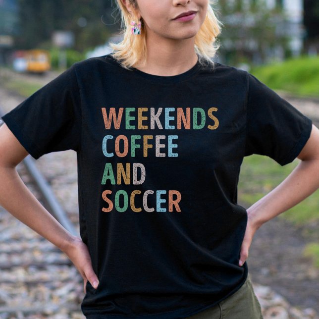 Camiseta Fins de semana Café e Futebol Mãe (Criador carregado)