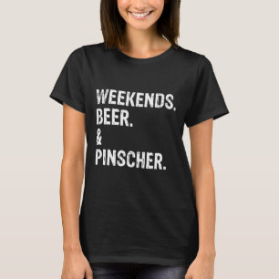 Camiseta Fins De Semana Cerveja E Doberman Pinscher Legal