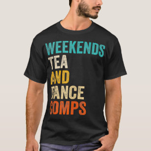 Camiseta Fins De Semana Chá E Dança Comps Retro Vintage Tan