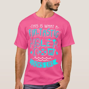 Camiseta Fintastic Angler Mãe Peixe Mãe Pescar Pescador