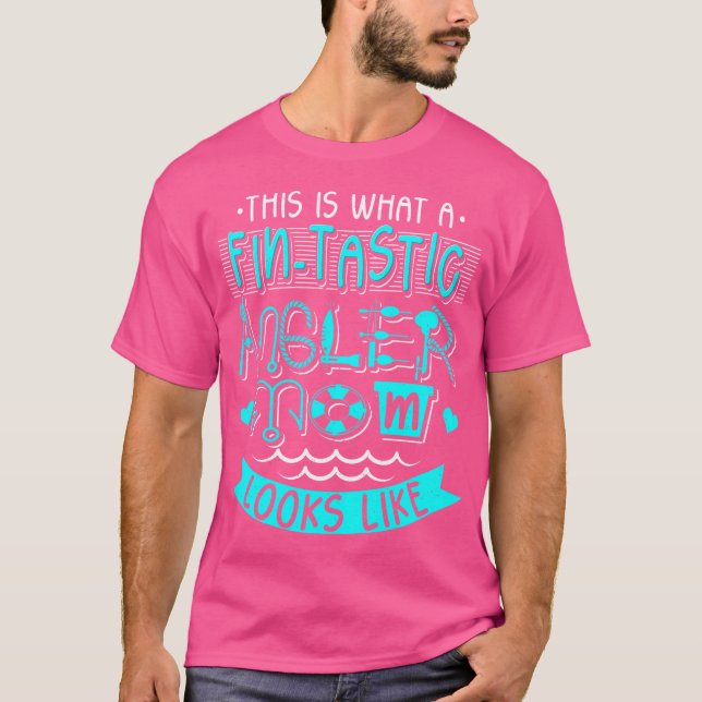 Camiseta Fintastic Angler Mãe Peixe Mãe Pescar Pescador (Frente)