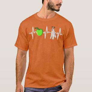 Camiseta Fio Apple Fo Terrier Hearbeat Dog Lover