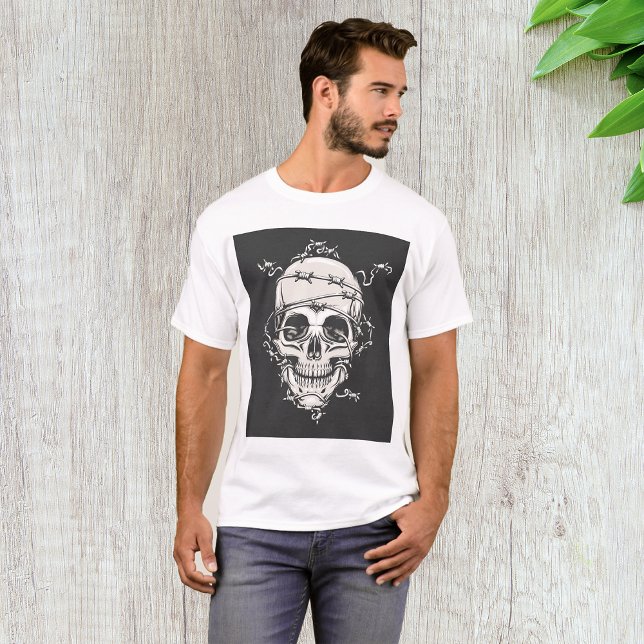 Camiseta Fio de Barcama de Crânio (Criador carregado)