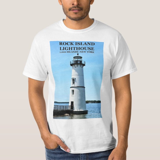 Camiseta Fio de Luz Rock Island, Nova York T-Shirt (Frente)