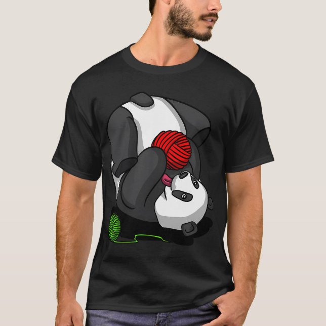 Camiseta Fio de Tricô de Urso Panda (Frente)