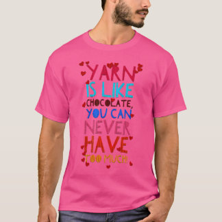 Camiseta Fio de Tricô e Crochê é Como Chocolate Engraçado