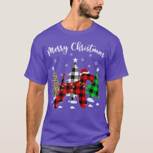 Camiseta Fio de Xadrez do Terrier Dog Christma