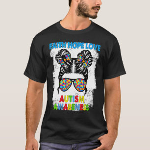 Camiseta Fio Desgrenhado Fé Esperança Amor Conscientização 