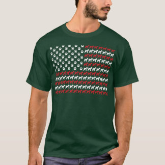 Camiseta Fio do Terrier 4 de julho Cão Pata Imprimir Premiu