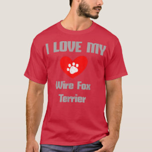 Camiseta Fio do Terrier I Love My Dog design