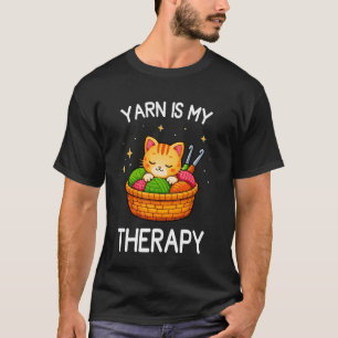 Camiseta Fio é Minha Terapia Crochet Divertido Amante