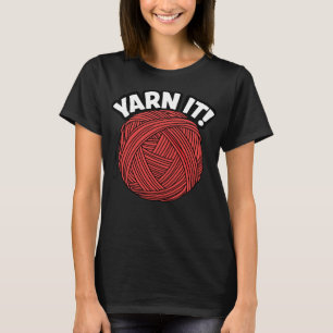 Camiseta Fio Farto Tricô Crochê Bola Vermelha De Fio