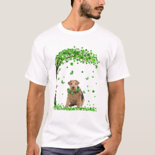 Camiseta Fio Fox Terrier Dog Irish Green Shamrock Clover S