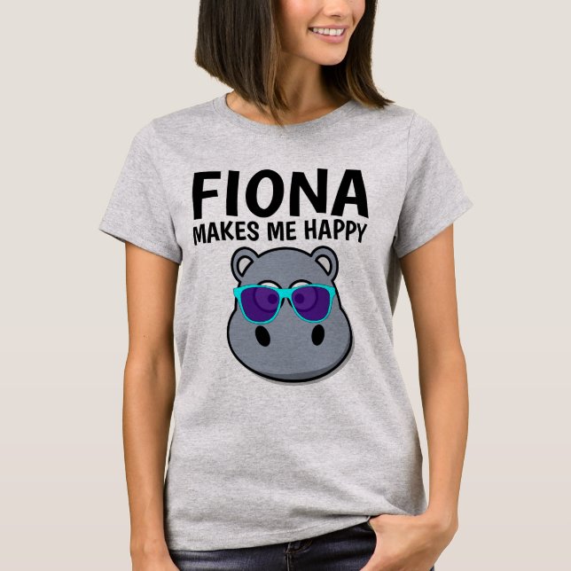 Camiseta FIONA HIPPO ME FAZ FELIZ T-shirts (Frente)
