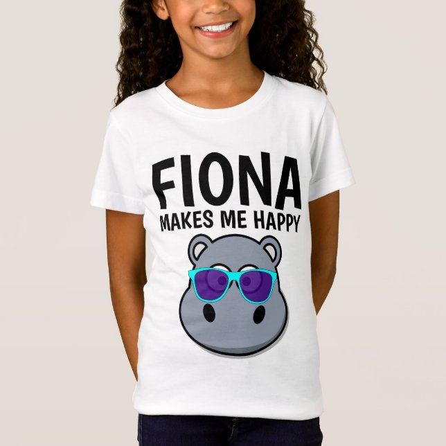 Camiseta FIONA HIPPO ME FAZ FELIZ T-shirts (Frente)