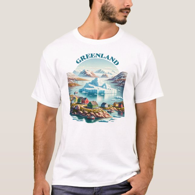 Camiseta fiorde da Gronelândia (Frente)