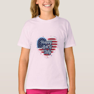 Camiseta Fios da Liberdade: Estampas Ousadas de Orgulho Ame