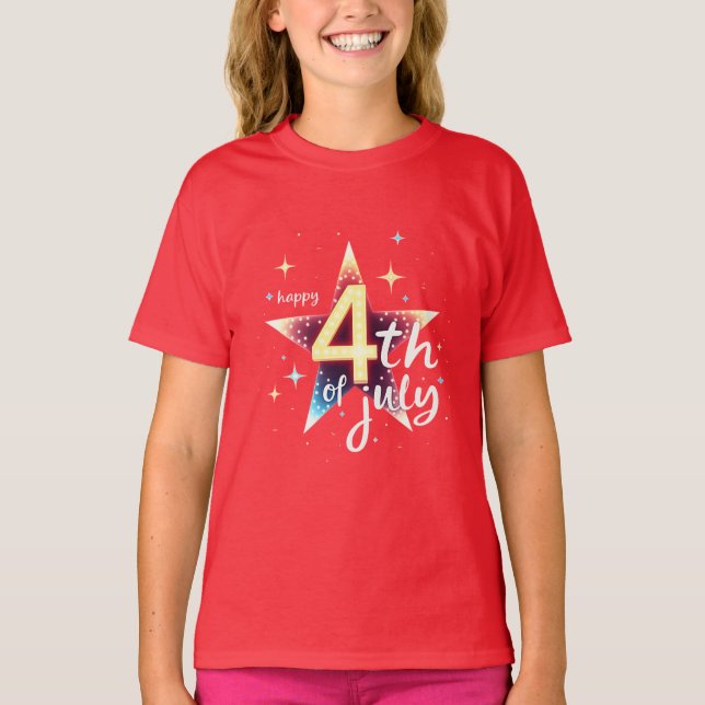 Camiseta Fios da Liberdade: Estampas Ousadas de Orgulho Ame (Frente)