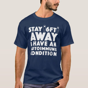 Camiseta Fique a 1 metro de distância [branco/Marinho]