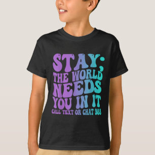 Camiseta Fique Amanhã Precisa De 988 Prevenção Contra Suicí